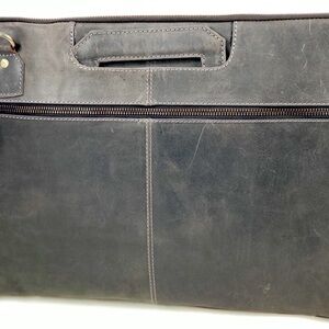 DISTRESSED LEATHER BRIEFCASE/PORTFOLIO BAG